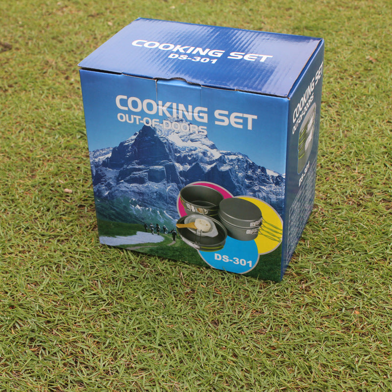 Outdoor Portable Cookware Set for 2-3 Person