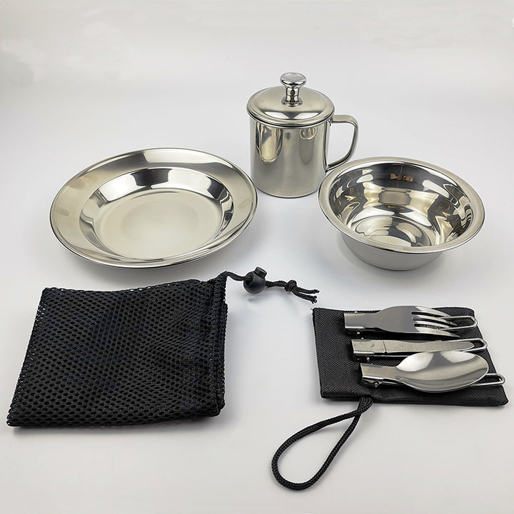 Outdoor Camping Single Tableware Cookware Set