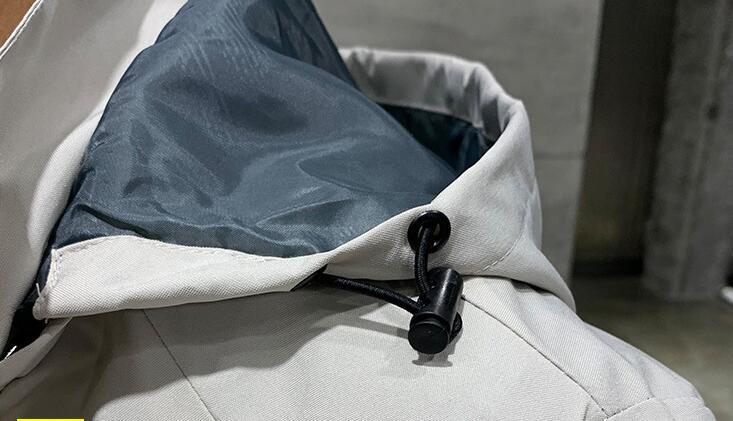 Hooded Solid Color Coat Casual Jacket